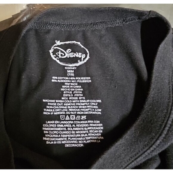 Disney Mickey Mouse Chalk Sketch Graphic T-Shirt Child Medium 6–7 Black Pre-Own - Picture 6 of 7